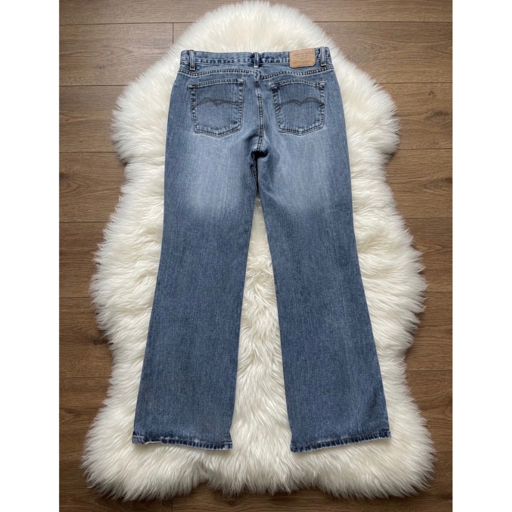 Vintage American Eagle Outfitters Y2K Blue Bootcut Jeans 8P 2000s Medium Wash